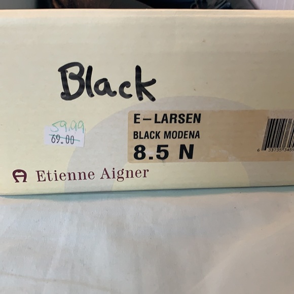 Etienne Aigner Narrow Black Heels - Picture 2 of 6